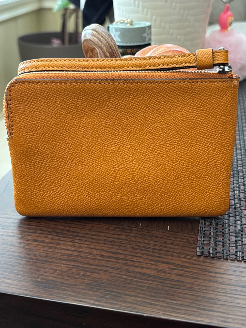 Coach Small Corner Zip
Leather Wristlet Marigold - Picture 2 of 8